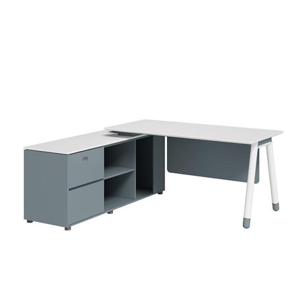 Buy cheap Modern Lshaped Executive Desk Wooden Office Table For CEO Manager in Customized Colors from wholesalers