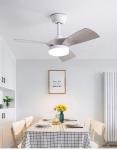 32 Inch Simple Frequency Wooden Blade Ceiling Fan Conversion Nordic Home Fan