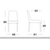 Buy cheap PU/leather upholstery beech wood wooden dining chairs with double line stitching,wooden fashion dining chairs high back from wholesalers