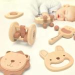Montessori Beech Eco Friendly Intellectual Hearing Toy Baby Cartoon Early
