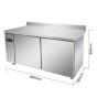 Buy cheap ISO9001 2 Doors Leakproof Workbench Commercial Restaurant Refrigerator from wholesalers