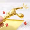 Buy cheap Crab Pliers Shaped Mini Creative Ball Pen Golden Wooden Fish 0.7mm Ballpoint Pen from wholesalers