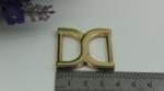 Bag fitting zinc alloy 25 mm light gold metal straps buckles for webbing