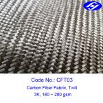 Thick 0.3mm Car Spare Parts Twill Carbon Fiber Fabric