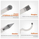Carbide Tipped Wood Turning Tools Sets Round Shape With 12mm Inserts