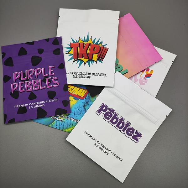 Buy cheap Zipper Soft Touch Mylar Stand Up Pouches Custom For Weed Flower Packaging from wholesalers