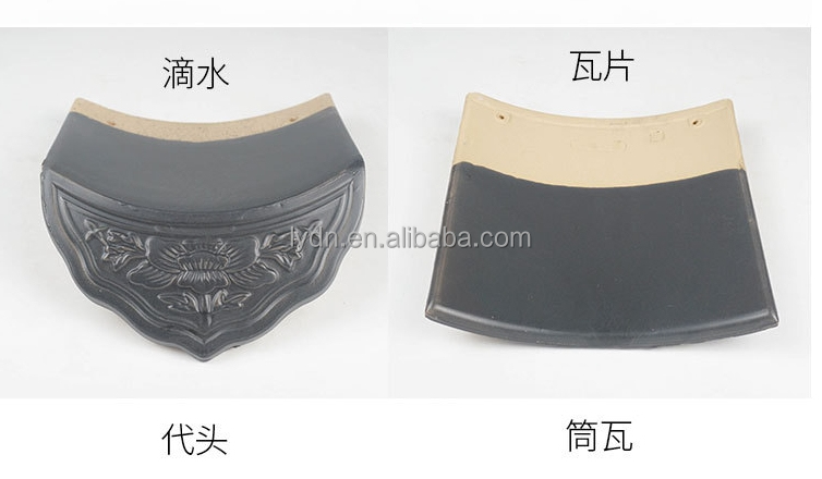 80 Pcs Chinese Traditional Style Grey Matte Finish Clay Roof Tiles Long Lasting For Dream House
