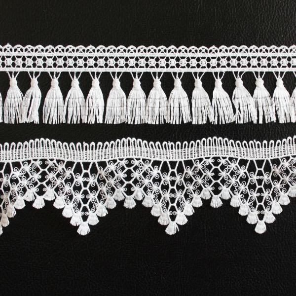 Buy cheap 20KJ89 Polyester White Flower 50mm Embroidery Lace Trim from wholesalers
