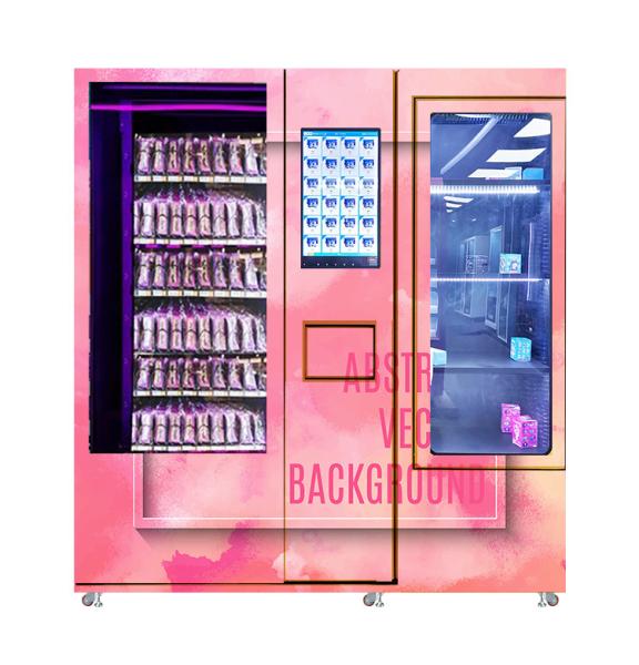 Automatic Beauty Cosmetics Vending Machines LED Lighting Custom Stickers Display