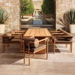 Buy cheap Outdoor Teak Dining Teakwood Patio Table And Chairs Anti Corrosion Anti Cracking from wholesalers