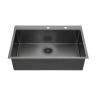 Buy cheap 16 Guage SS Kitchen Sink Pvd Nano Over The Counter Top Matte Black from wholesalers