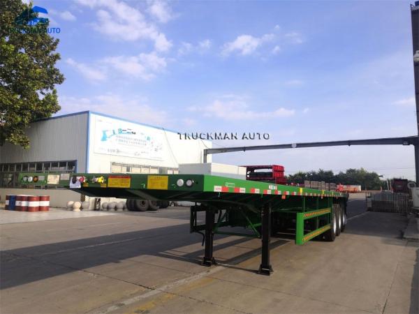 Buy cheap 12R22.5 12pc Tires Flatbed Container Trailers With Fuwa Axle from wholesalers