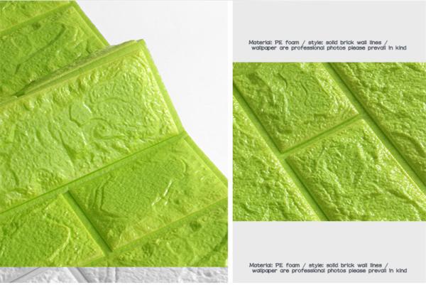 Buy cheap Green 8mm 3d Foam Brick Self Adhesive Waterproof Wall Sticker from wholesalers
