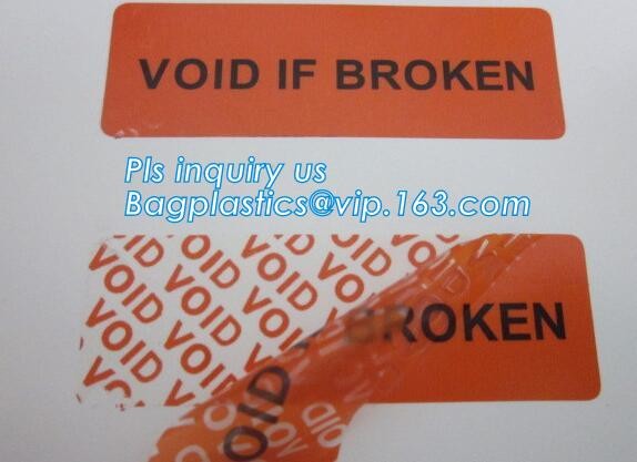 Printed self adhesive sticker void security peel off warranty label,Custom Serial Number Bar code Security Warranty VOID