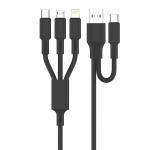1M 3A TPE USB Cable Customizable 5 In 1 Data Cable For Mobile Phone Charging