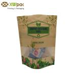 Custom logo transparent printed k bag for food compostable and biodegradable k