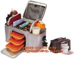 Large Soft Cooler Insulated Picnic Bag for Grocery, Camping, Car, Bright Orange