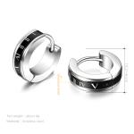 osbores Cool Stainless Steel Round Stud Earrings For Women/Men Roman numerals