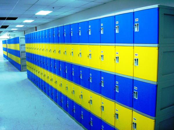 Quality Colorful Employee Storage Lockers 4 Tier smart ABS Lockers for school or gym for sale