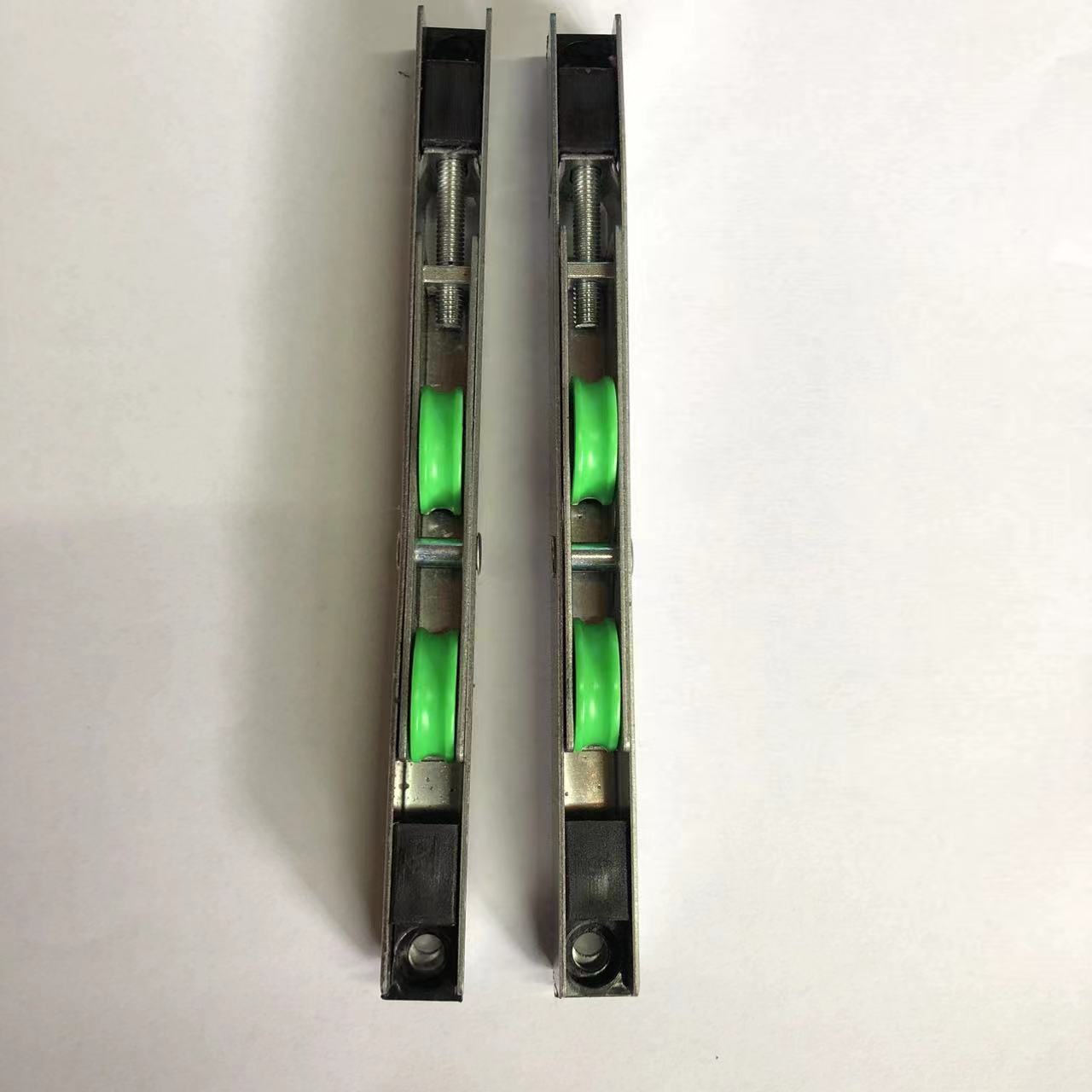 Green 12*18mm UPVC Profile Stainless Steel Double Roller Ball Bearing Nylon Roller for Door Window