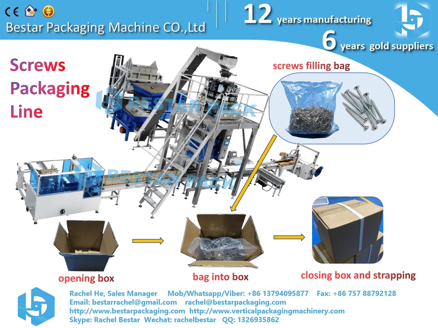 Bestar automatic weighing and filling box packing machine