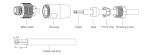 4P Male M8 Waterproof Connector Plastic Field Assembly Wireable Attachable