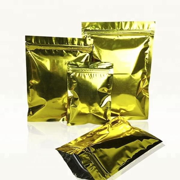 Buy cheap OEM customized professional manufacturer Golden printing aluminum foil Zipper Doypacks from wholesalers