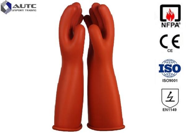Buy cheap Rubber Insulating Electrical Safety Gloves Voltage Rating AC 7500 V Class 1 from wholesalers