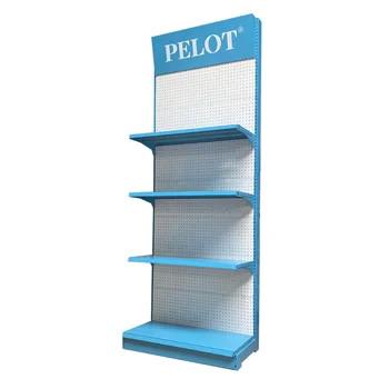 Buy cheap Factory customized color size metal heavy duty minimarket shelves wall shelves for cosmetics display gondola from wholesalers