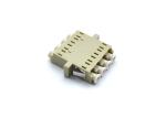 4 Core LC Quad Adapter For TFFH , Free Samples Beige Fiber Optic Connectors