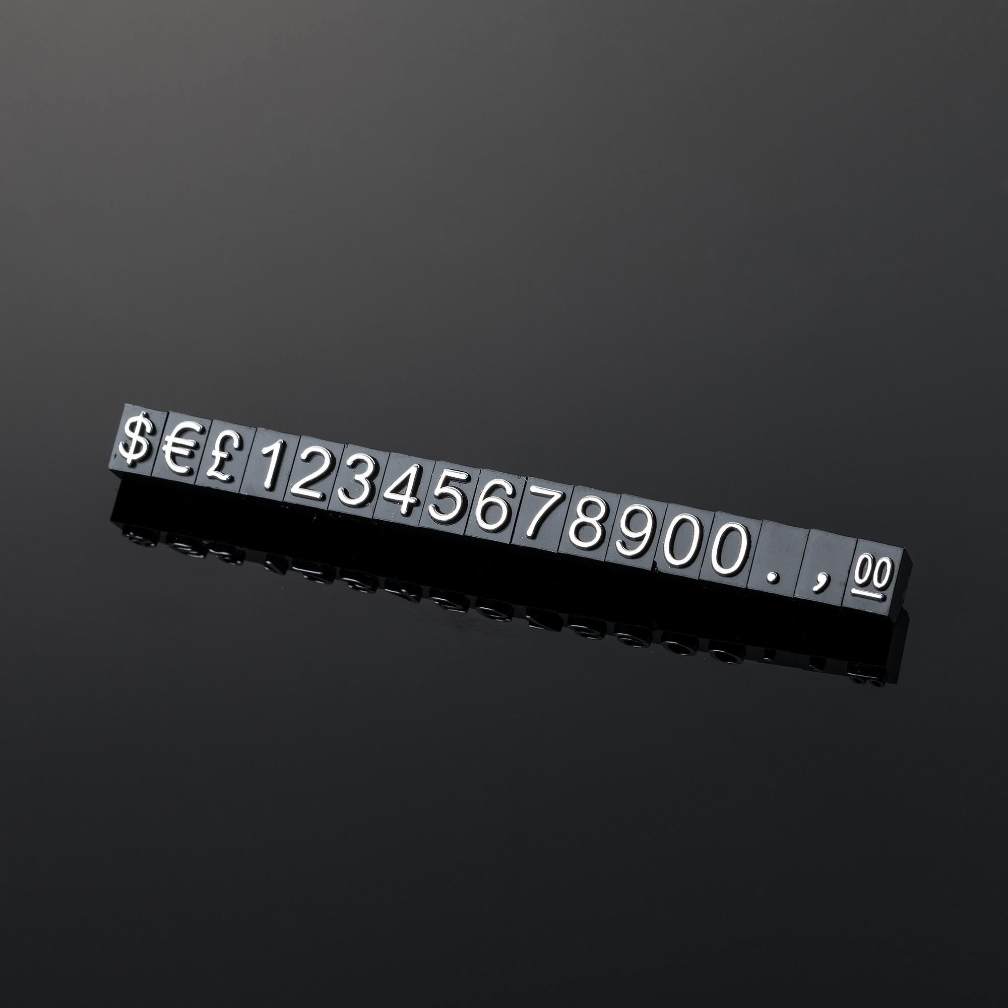 Counter Tag Display for Jewelry Retail Adjustable Plastic Combined Number Letter
