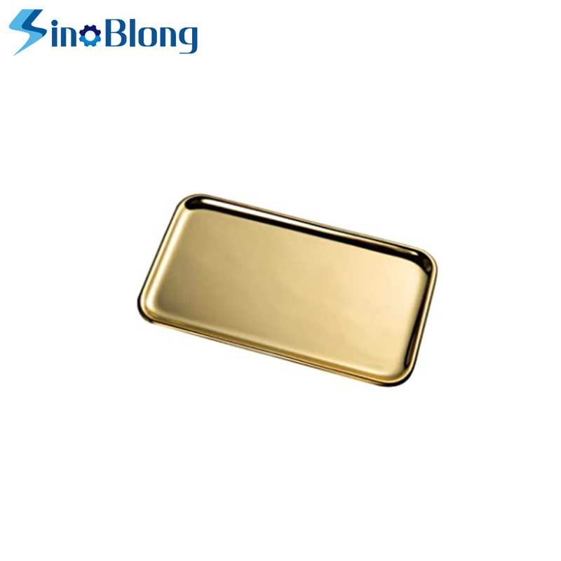 decorative large round metal serving tray stamping manufacture parts