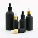 Buy cheap 5ml 10ml 15ml Essential Oil Bottles Matte Black With Dropper Frosted from wholesalers