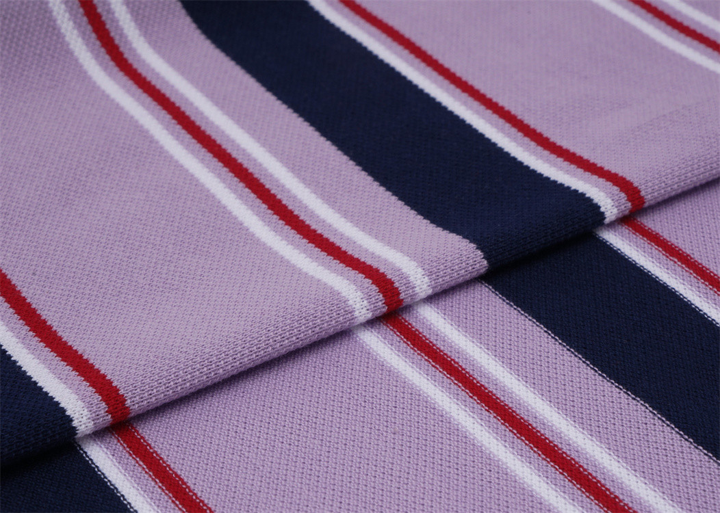 Comfortable And Skin-Friendly Durable Wear-Resistant Striped Knit Fabric For Casual Wear