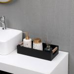Customized high quality black durable storage basket Toiletries storage basket