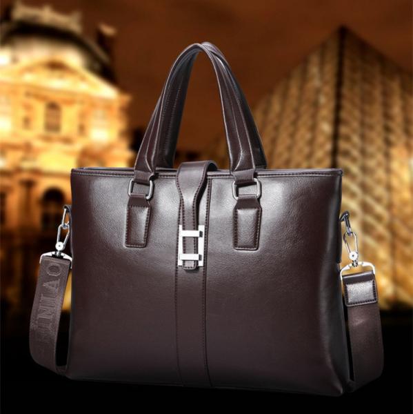 Buy cheap 2017 Men Casual Briefcase Business Shoulder Bag Leather Messenger Bags Computer Laptop Handbag Bag Men's Travel Bags from wholesalers