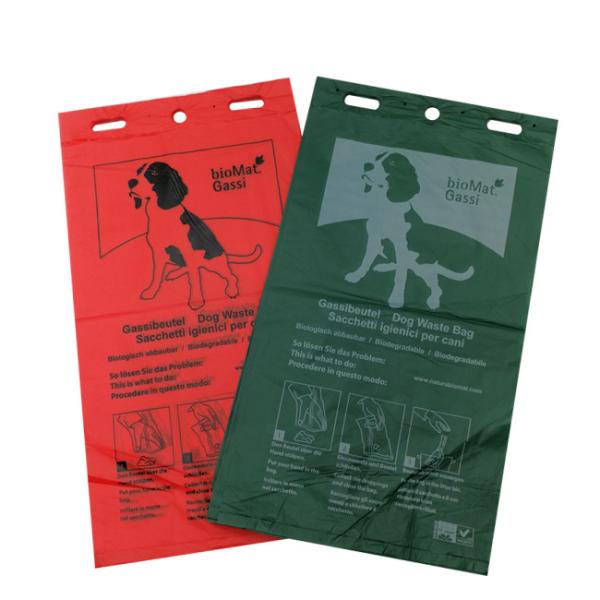 Buy cheap Blocked Wicketed Compostable Dog Poop Bags Cornstarch Biodegradable Pet Waste Bags from wholesalers