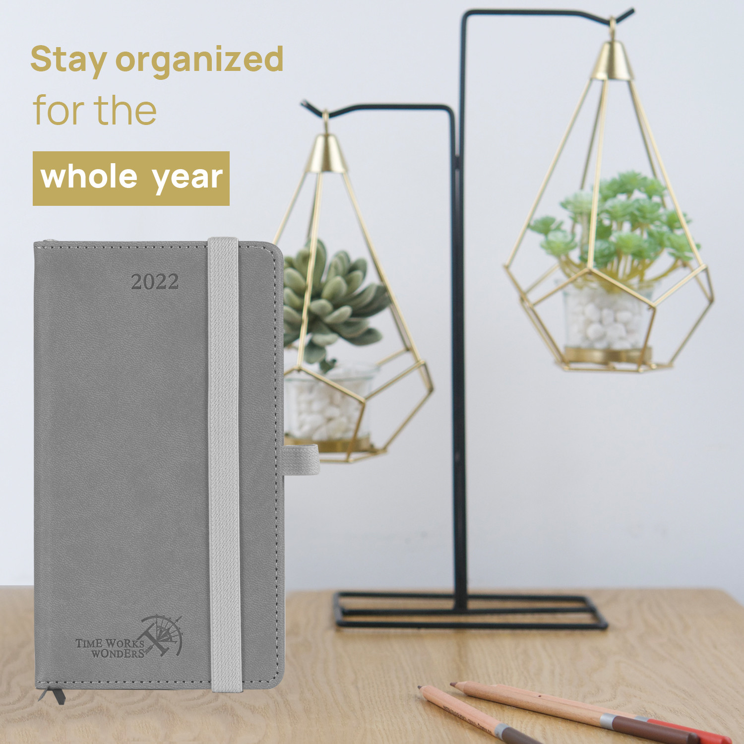 80GSM Ink Resistant Ivory Paper Planner FSC Certified Grey Softcover