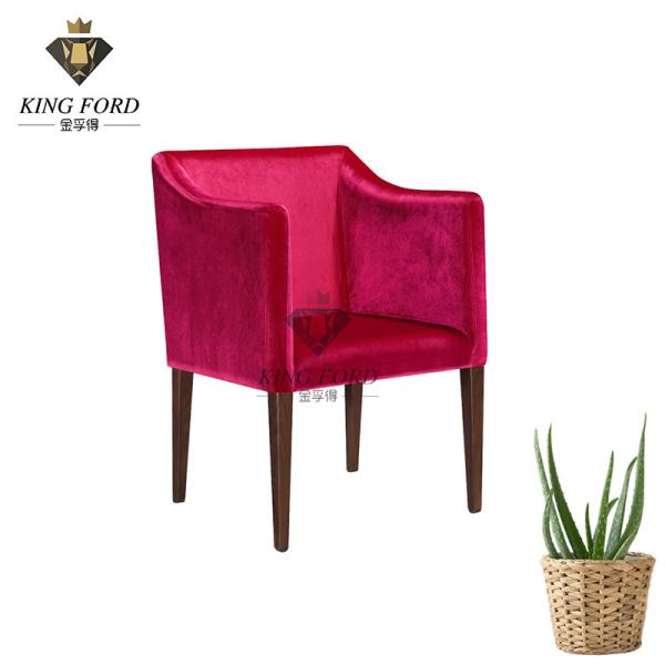Fabric Surface Seat Wooden Comfortable Dining Chairs Non-Deforming Non