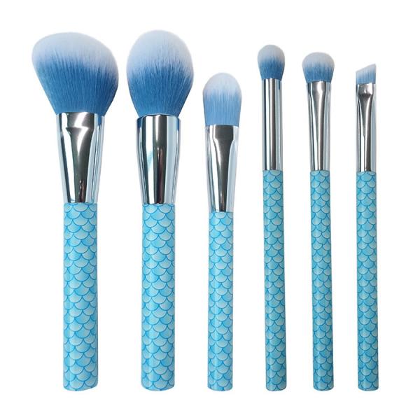 Buy cheap Blue Ocean A Set Of Six Cosmetic Brush Fish Scale Patterned Handle from wholesalers
