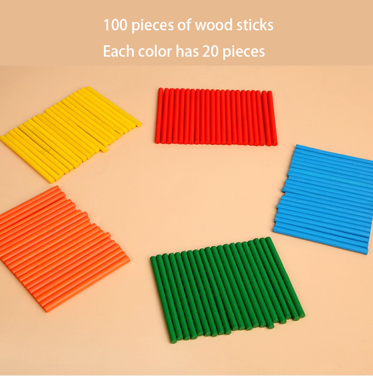 Nontoxic 15cm Montessori Counting Board Wooden Multiplication Board
