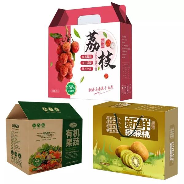 Buy cheap Customized Fruit And Veg Cardboard Boxes Corrugated Rectangle from wholesalers