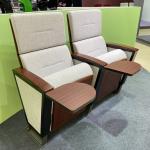 Customized Wooden Armrest Tip Up Auditorium Theater Seating