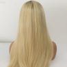 Buy cheap 1b / 613 Blonde Color Straight Wig Ombre Hair Extensions / 100 Real Human Hair from wholesalers
