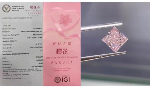 Buy cheap Sakura Pink Lab Grown Diamonds Pink Diamonds Lab Created Colored Diamonds prime source from wholesalers