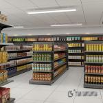 Rust Proof Gondola Shelf Rack Display Shelving Store Supermarket