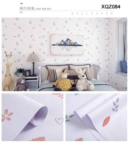 Buy cheap Romantic Heart-Shaped Self-Adhesive Wallpaper for Modern Cartoon Design Bedroom Waterproof from wholesalers