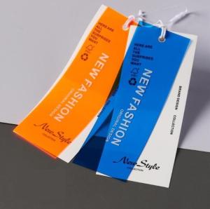 China EVA Paper Printed Hang Tags With String Silk screen printing on sale