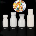 HDPE White Medicine Bottles 200ml 100ml Plastic Capsule Bottles