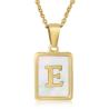 Buy cheap Simple 15*12MM Stainless Steel 3D Shell Letter Necklace Women'S Titanium Steel 26 Letter Pendants from wholesalers